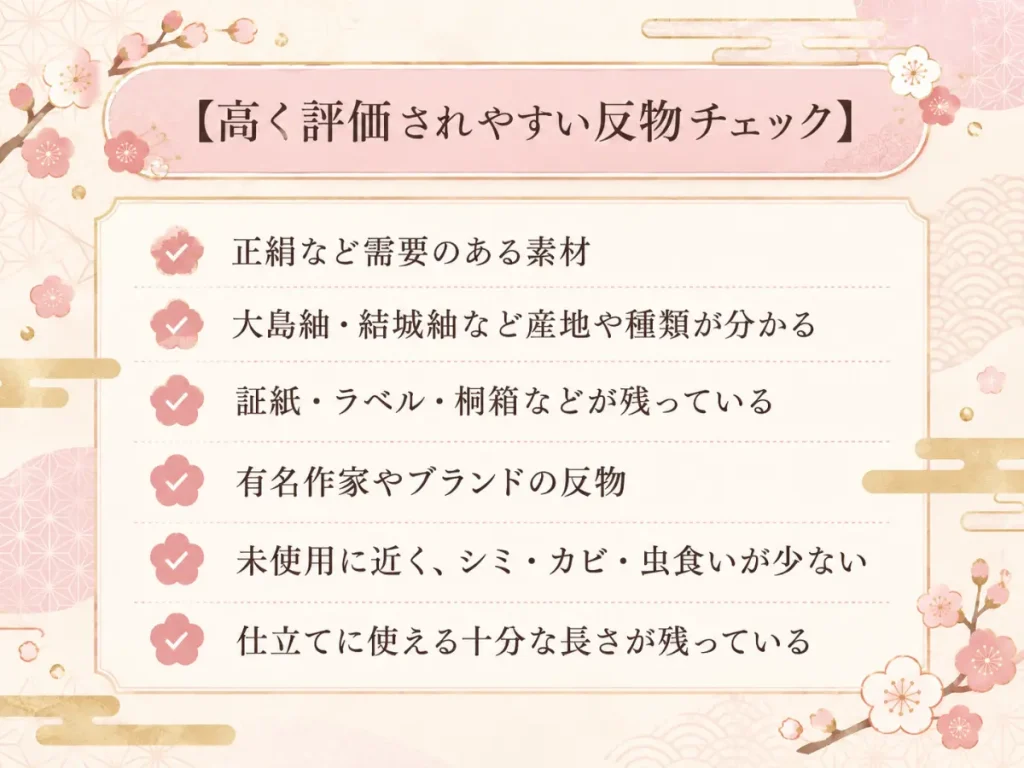 反物の状態を確認するイメージ