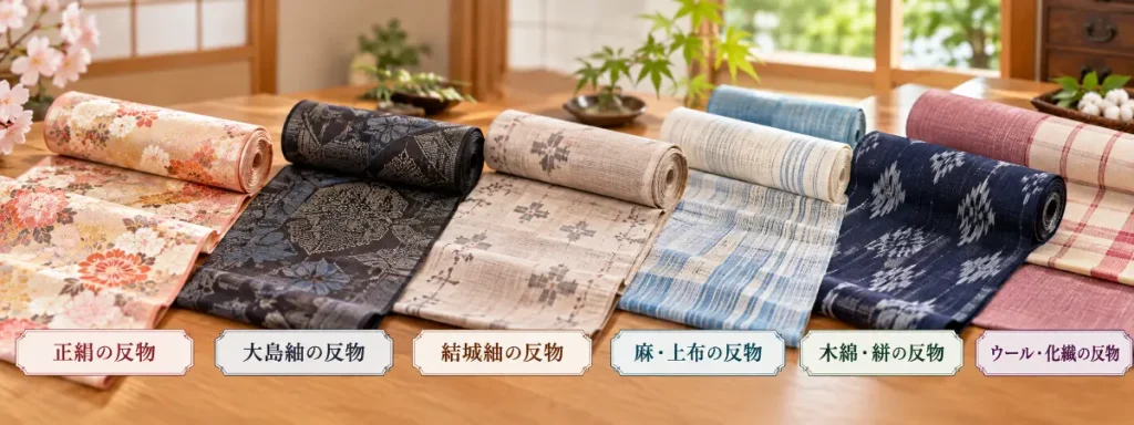 反物の種類別イメージ